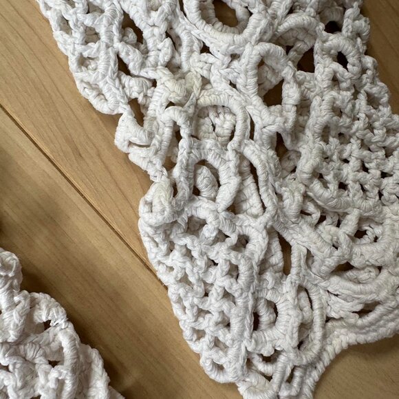 White Crochet Bolero – Cropped Macramé Cardigan, One Size - Picture 4 of 8
